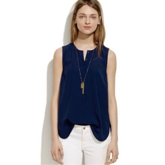 MADEWELL Navy Novella Tank Size Medium - Picture 1 of 9